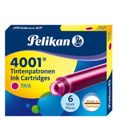 Inkoustové bombičky Pelikan 6 ks, růžové/ v krabičce (Herlitz)