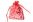 Dárkový sáček organza 15x23cm červený s potiskem (pytlík z organzy - s potiskem červená)
