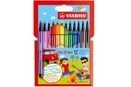 STABILO Pen 68 mini 12ks cardboard wallet fixy