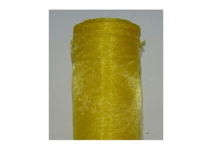 Organza 12cm/10y žlutá (12cm-9m-obšitá 12 cm/9m)