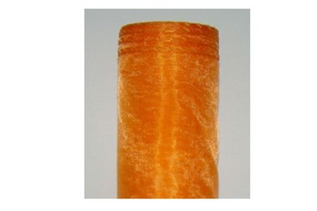 Organza 12cm/10y oranžová (12cm-9m-obšitá 12 cm/9m)