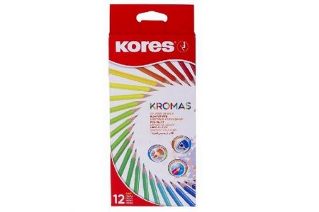 KORES KROMAS, trojhranné pastelky 3 mm / 12 barev