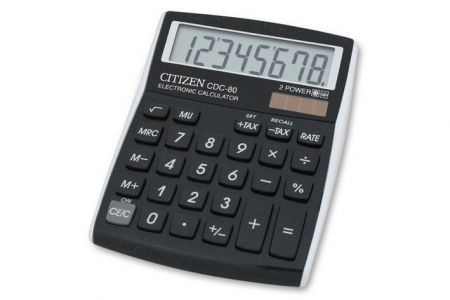 Kalkulačka stolní CITIZEN CDC-80BK  černá (kalkulátor stolní černý)