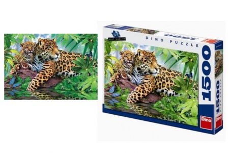 Puzzle Gepardi 84x60cm 1500 dílků
