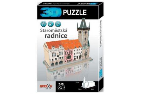 Puzzle 3D 40dílků Staroměstská radnice 2.vydání BETEXA