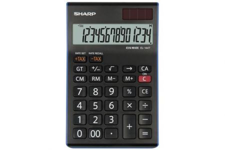 Kalkulačka stolní EL-144T černá (kalkulátor stolní černý)