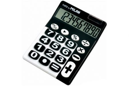 Kalkulačka stolní MILAN 150610 10 míst černobílá (kalkulátor stolní černobílý)