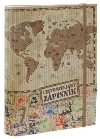 Cestovatelský zápisník - lamino - mapa / BU039-8 / Baloušek tisk