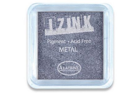Inkoustový polštářek Aladine IZINK metal modro-stříbrný (modro-stříbrná)