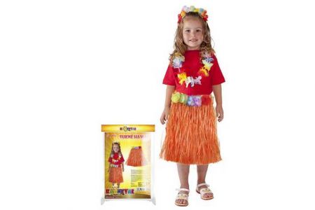Sukně Hawaii dětská 45cm oranžová