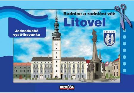 Vystřihovánky Radnice a radniční věž Litovel (vystřihovánka BETEXA)