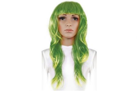Paruka dlouhé vlasy zelená