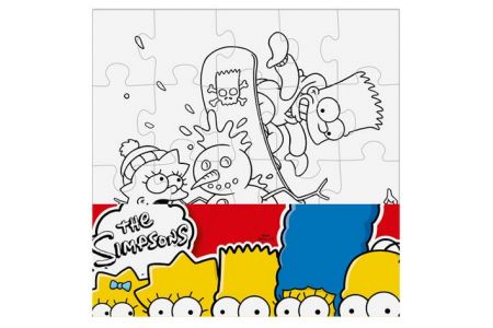Puzzle The Simpsons vymaluj si čtverec 25x25cm