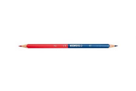 KORES Učitelská tužka Twin červená-modrá, cena za 1 ks