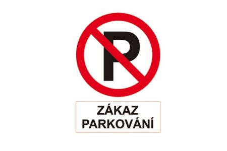 Plastová cedulka - Zákaz parkování, A4