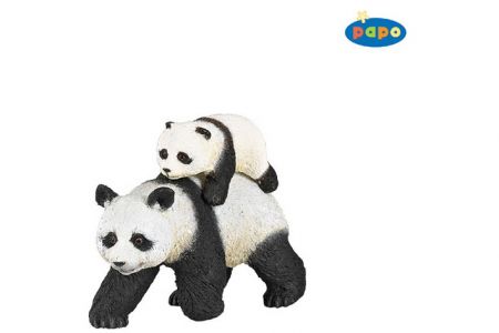 PAPO Panda s panďátkem 8 cm