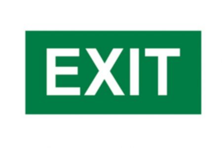 Informační štítky Exit