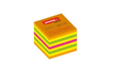 KORES Neonové bločky CUBO Summer 400 lístků 50x50mm, mix barev