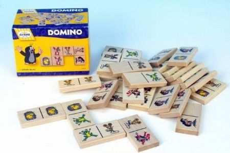 Domino dřevěné Krtek 28 ks