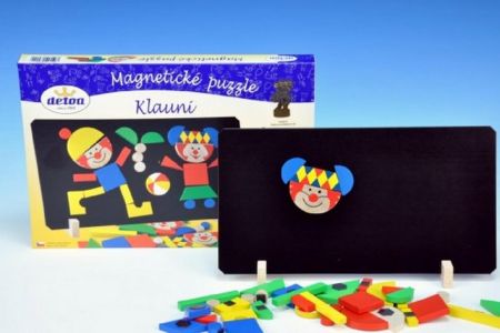 Magnetické puzzle Klauni v krabici