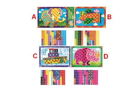 Mozaikový hrací set,  4 druhy