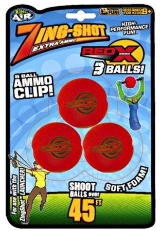 Zing-Míčky do prakostřelu praku (Red X Power ball-náhradní míčky-SPARKYS) (U)