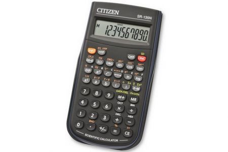 Kalkulačka vědecká CITIZEN SR-135N černá (kalkulátor vědecký školní černý)