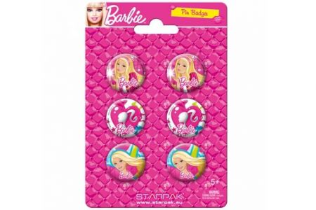 Odznak (placka, button) BRB Barbie 6ks