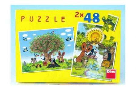 DINO-Puzzle Léto s Krtečkem 2x48 dílků 26,4x18,1cm (2x48 Léro s Krtečkem)