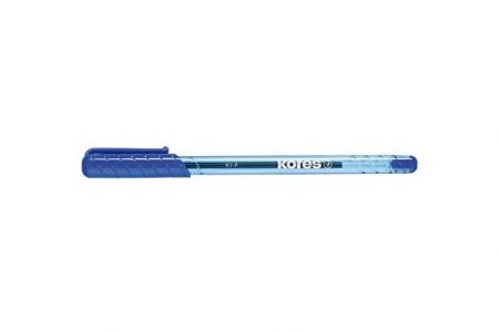 KORES K1 Pen, transparentní, trojhranné, šíře F-0,7 mm, modrá 