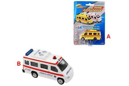 Ambulance kov 7cm 2 druhy