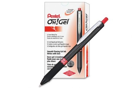 Pentel Gel roller červený 0,7 gelové pero