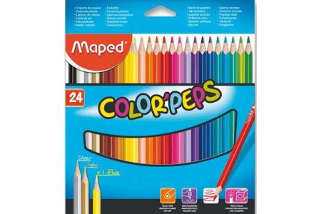 Pastelky Maped Color&#39; Peps 24 barev (trojhranné)