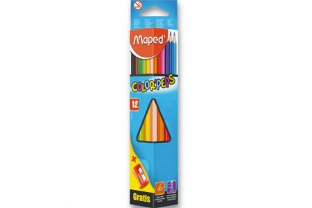 Pastelky Maped Color&#39; Peps 12 barev (+ořezávátko)