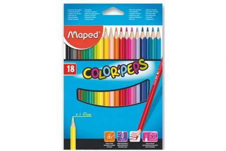 Pastelky trojhranné Maped Color&#39; Peps 18 barev