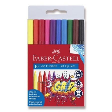 Dětské fixy Faber-Castell Grip 10 barev
