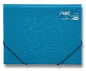 Tříchlopňové desky s gumou FolderMate Nest modrá
