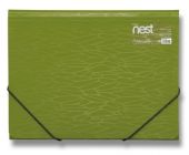 Tříchlopňové desky s gumou FolderMate Nest olivově zelená