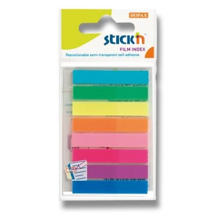 Samolepicí proužky Stick&sbquo;n Clearnote proužky 45 x 8 mm, 8 barev