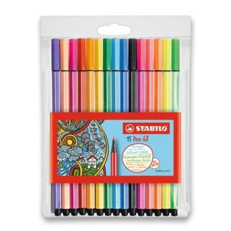 Fixy Stabilo Pen 68 15 barev