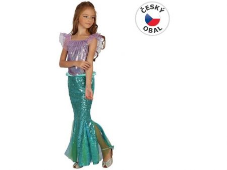 Šaty na karneval - mořská panna, 120-130 cm