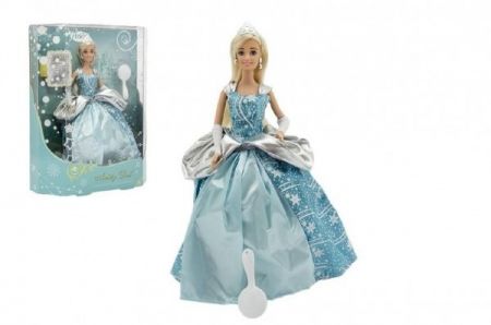 Panenka kloubová Anlily zimní princezna plast 28cm v krabici 27x33x8cm