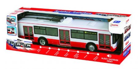 Unikátní Trolejbus, který hlásí zastávky česky, 28 cm