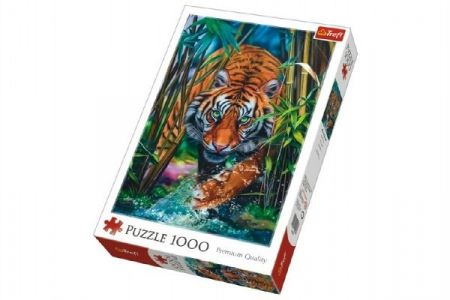 Puzzle Dravý Tygr 1000 dílků v krabici 40x27x6cm