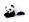 Plyšová panda ležící, 43 cm