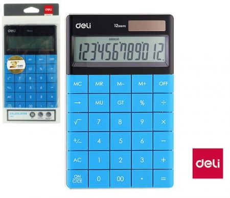 Kalkulačka DELI E1589 modrá
