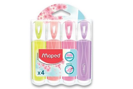 Zvýrazňovač Maped Fluo Peps pastel 4ks
