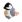 Plyšový pták sýkora uhelníček se zvukem, 11 cm