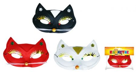 Maska / škraboška kočka 3 barvy