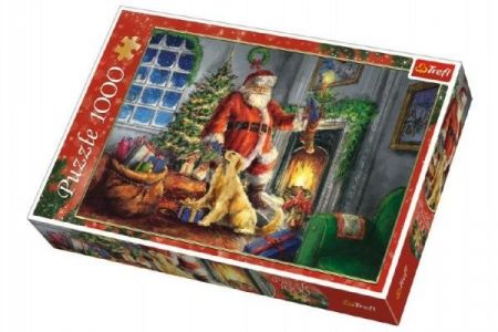 Puzzle koláž Vánoce Čas dárků 1000 dílků v krabici 40x27x6cm